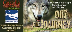 OR-7 The Journey : Eugene film premiere Sept. 18, 2014 at 7pm
